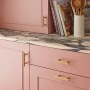 Redcliffe Gardens  | Pink Joinery and Marble Worktop | Interior Designers